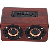 Wooden Retro Bluetooth Speaker, Vintage Decor, Old Fashion Stereo Speaker for Kitchen, Desk, Bedroom, Office, Party, Outdoor, PC, Laptop (Brown Wood)