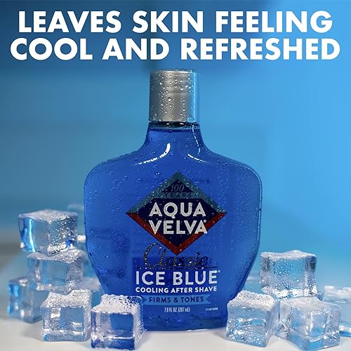 Aqua Velva After Shave, Classic Ice Blue, Soothes, Cools, and