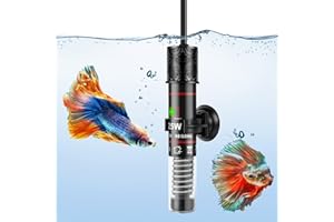 pamaner 25W Small Aquarium Heater, Mini Fish Tank Heater for Preset Temperature 78℉, Water Heater for Freshwater Fish Tanks