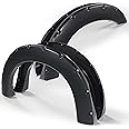 7BLACKSMITHS Fender Flares Kit Compatible with 1999-2007 Ford F250 F350 Super Duty Replacement for FO1240208 F81Z16006AA, Bolt-On Pocket Rivet Style Smooth Black Wheels Protection Guards Cover 4Pcs