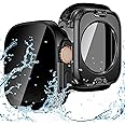 Goton Privacy Waterproof Case Compatible for Apple Watch Screen Protector 46mm 42mm 45mm 44mm 41mm 40mm Ultra 2 49mm SE Series 10 9 8 7 6 5 4, Anti Spy Face Cover Back Bumper for iWatch Accessories