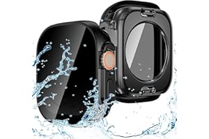 Goton Privacy Waterproof Case Compatible for Apple Watch Ultra 3/2/1 Screen Protector 49mm, Anti Spy Face Cover Back Bumper for iWatch Accessories