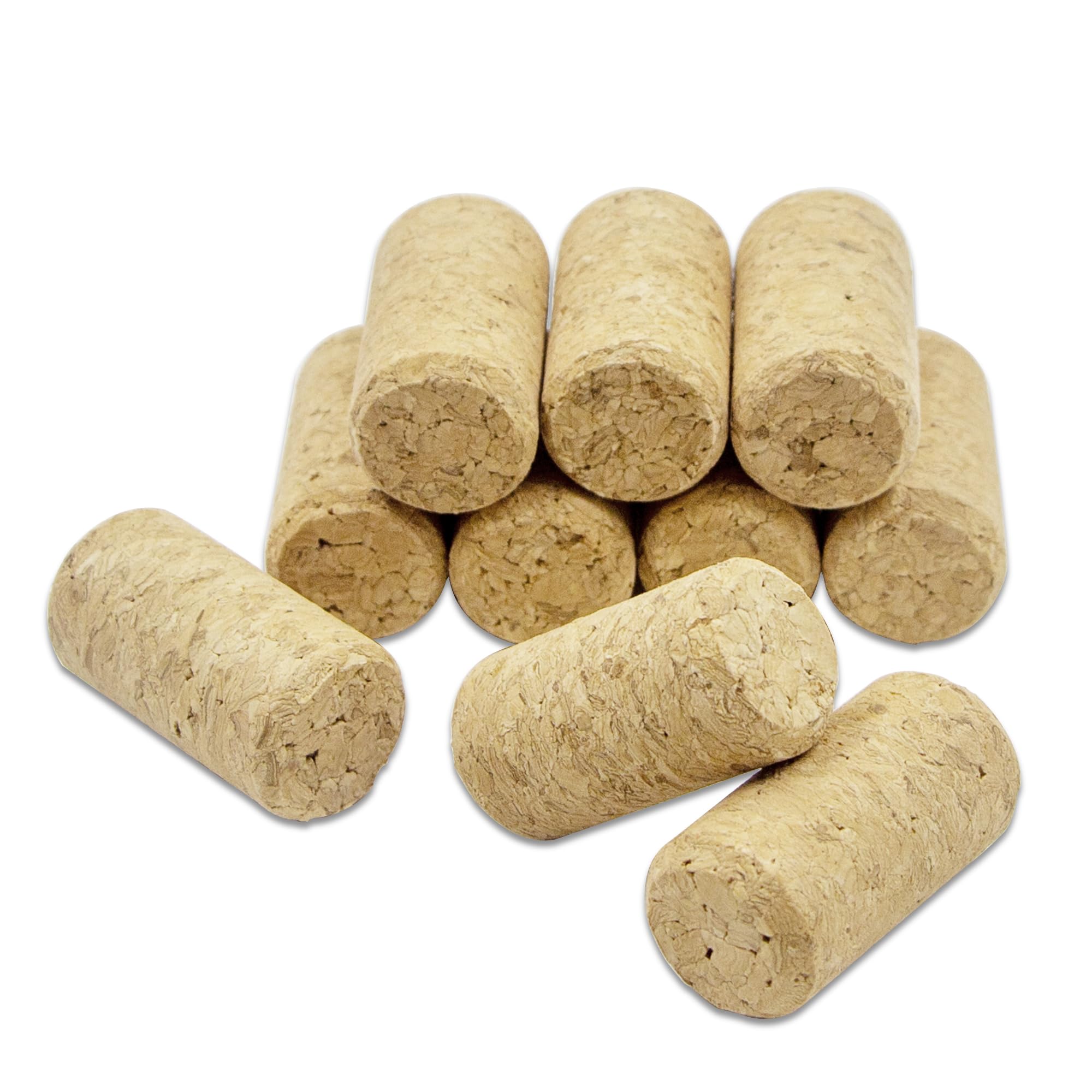 Photo 1 of 10 Pack Premium #7 Straight Wine Corks - Soft Wine Bottle Stoppers (1.57" x 0.79" / 40mm x 20mm) for Wine Beer Crafts