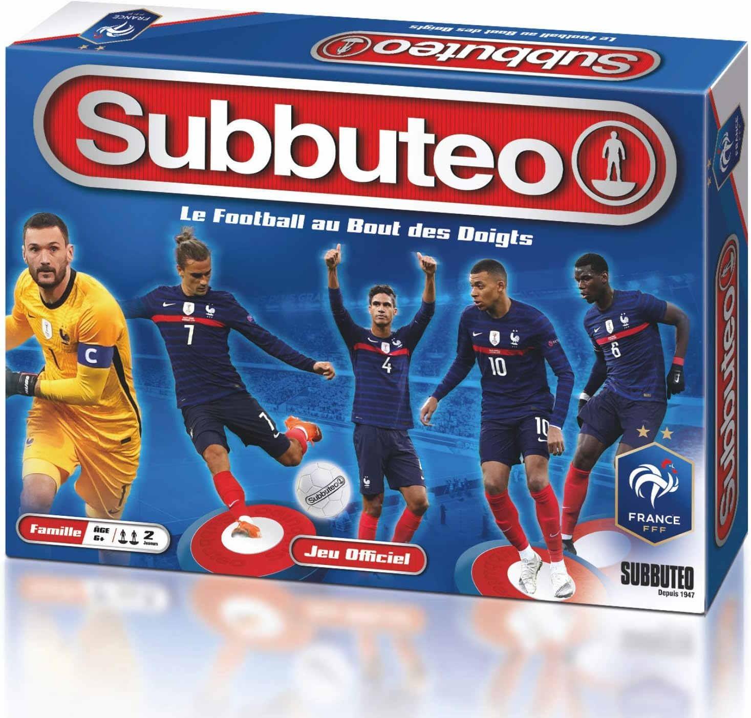 MegaBleu, SUBBUTEO Team de France FFF, Table Football Game for Adults and Children from 6 Years Old