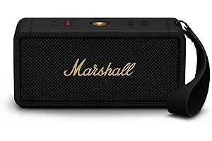 Marshall Middleton Portable Bluetooth Speaker, Black and Brass