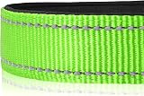 Joytale Reflective Dog Collar Neon Green Soft Neoprene Padded Nylon S to XL view 4