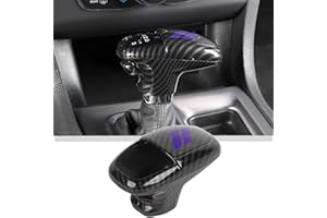 JWWY Gear Shift Shifter Knobs Gear Selector Gear Lever Gearstick Knob Cover Trim for 2015-2025+ Dodge Challenger Charger 2018-2025 Durango Interior Accessories Purple Carbon Fiber 3pcs