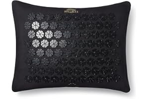 ShaktiMat Premium Acupressure Pillow, Level 3 in Shakti Black, Massage Muscles, Aid Sleep & Unlock Inner Tension | Similar to Acupuncture, No Needles Required | FSA/HSA Eligible