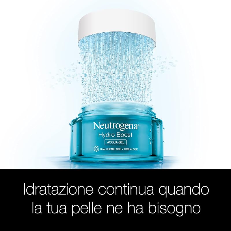 Hydro Boost Acqua Gel, Crema idratante viso in gel leggero a base acqua, Crema viso Acido Ialuronico per un'idratazione intensa, Ideale per pelle mista e sensibile, 50 ml