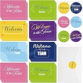 Justforjoyful 36 Pack Welcome to the Team Cards Bulk Work Greeting Cards with Envelope Sticker Colorful Blank Inside Welcome Note Cards for New Employees Hire Welcome Gifts Party Decoration Supplies