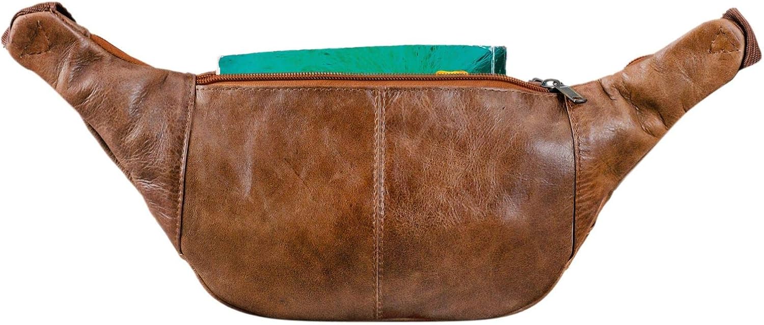 STILORD "Maverick" Leather Fanny Pack Shoulder Bag Camera Bag Mobile Phone Travel Festival Trekking Ladies Men Soft Leather Colour:Antique Brown - Image 5