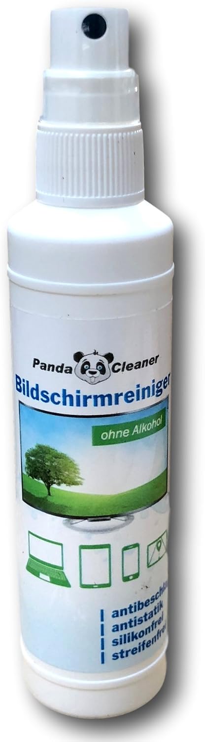 Screen Cleaner Spray Kit without alcohol 100ml Spray Bottle + 250ml Refill Bottle with 2x Microfibre Cloths 15x18 cm 30x40 cm - Image 4