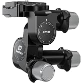 LEOFOTO GW-01 Geared 3-Way Ball Head with Arca Swiss Compatible Plate | 3-Way Geared Tripod Head, 17.6 lb Load, Precise Control Micro-adjustment for landscape, architecture, macro and studio