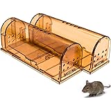 CaptSure Original Humane Mouse Traps, Easy to Set, Kids/Pets Safe, Reusable for Indoor/Outdoor use, for Small Rodent…