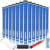 CHAMPKEY X-WEAVE Rubber Golf Grips 13 Pack with Full Repair Kits - Medium Lower Hand Golf Club Grips - Enhanced Grip and Traction Golf Grips for Men and Women