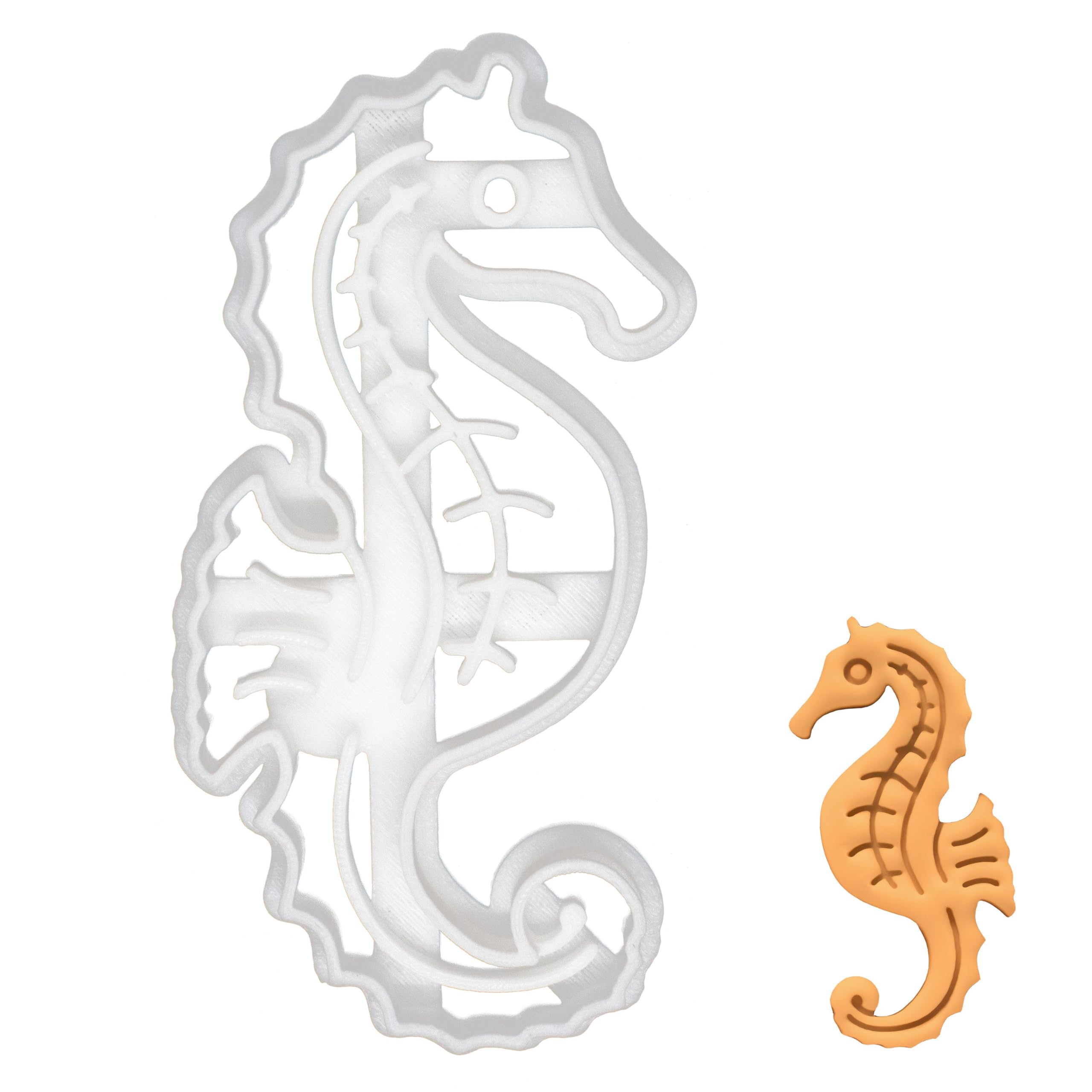 BAKERLOGY Seahorse Cookie Cutter - Detailed Biscuit Cutter Design for Baking and Crafts, Ideal on Fondant, Dough, Clay