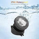 NATPOW RGB Underwater Pond Light IP68 Bluetooth APP 10-in-1 5V view 6
