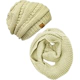 Wrapables Plaid Winter Scarf And Beanie Set – Warm Knitted Scarf & Hat For Women, Acrylic, Multiple Colors - View #9
