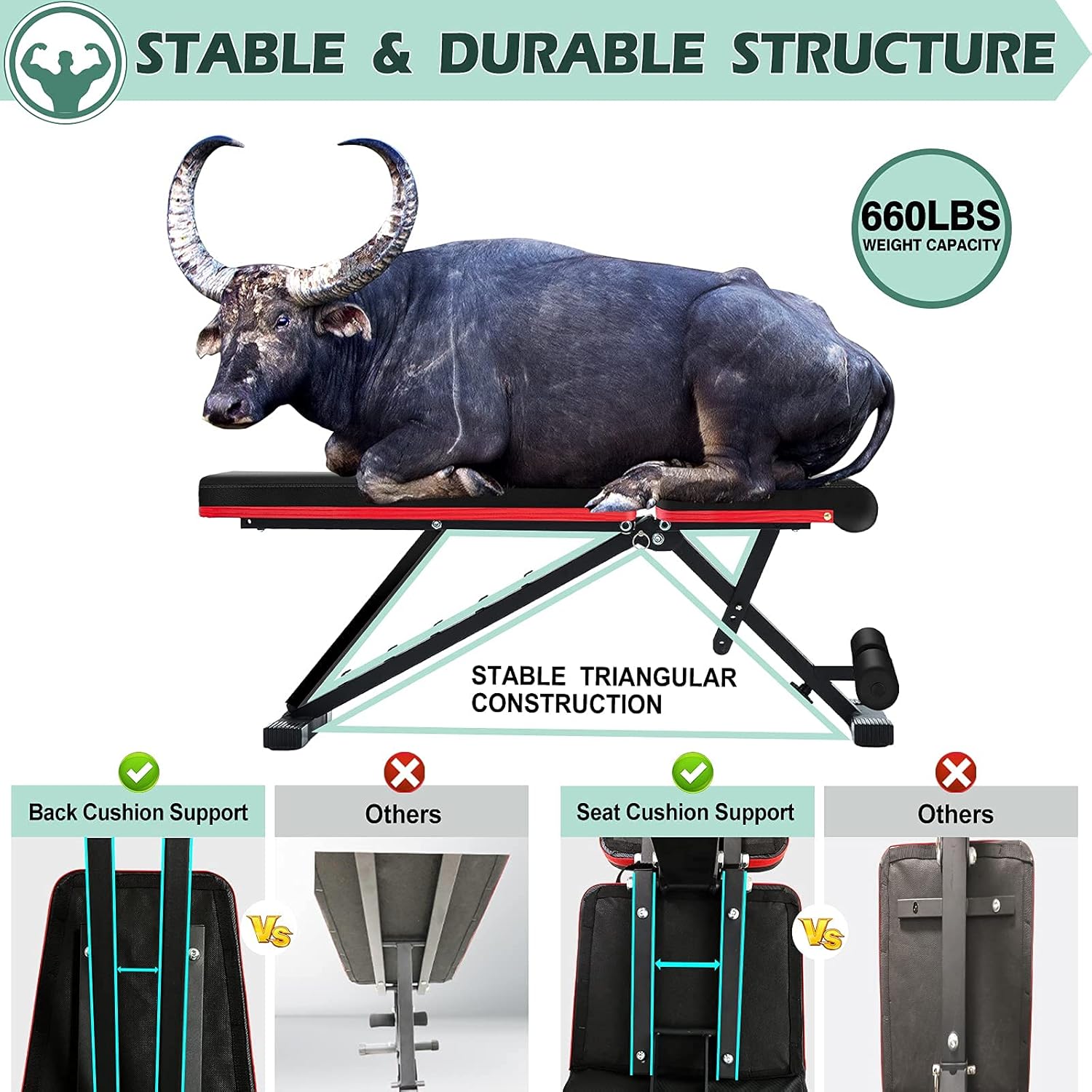 LINODI Weight Bench, Adjustable Strength Training Benches for Full Body Workout, Multi-Purpose Foldable Incline Decline Home Gym Bench : Sports & Outdoors