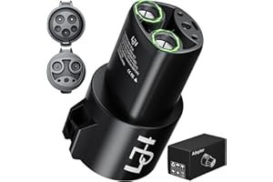 LJH J1772 to Tesla Charger Adapter - 80A 250V Fast Charging - Compatible with Tesla Model 3/Y/S/X/Cybertruck for Level 1 & 2 EV Charging Stations