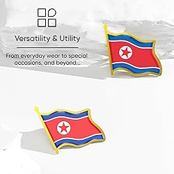 North Korea Flag Lapel Pin - Enamel Metal National