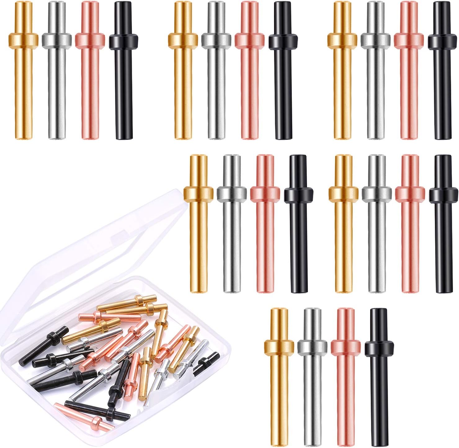 URATOT 24 Pieces Metal Cribbage Pegs Cribbage Board Pegs