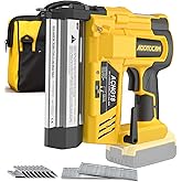 Cordless 2" Brad Nailer Compatible with DeWalt 20V Battery(No Battery), 2 in 1 Electric Nail Gun/Staple Gun,18GA Nail Gun Battery Powered with 1000 Nails/Staples for Woodworking & Home Improvement