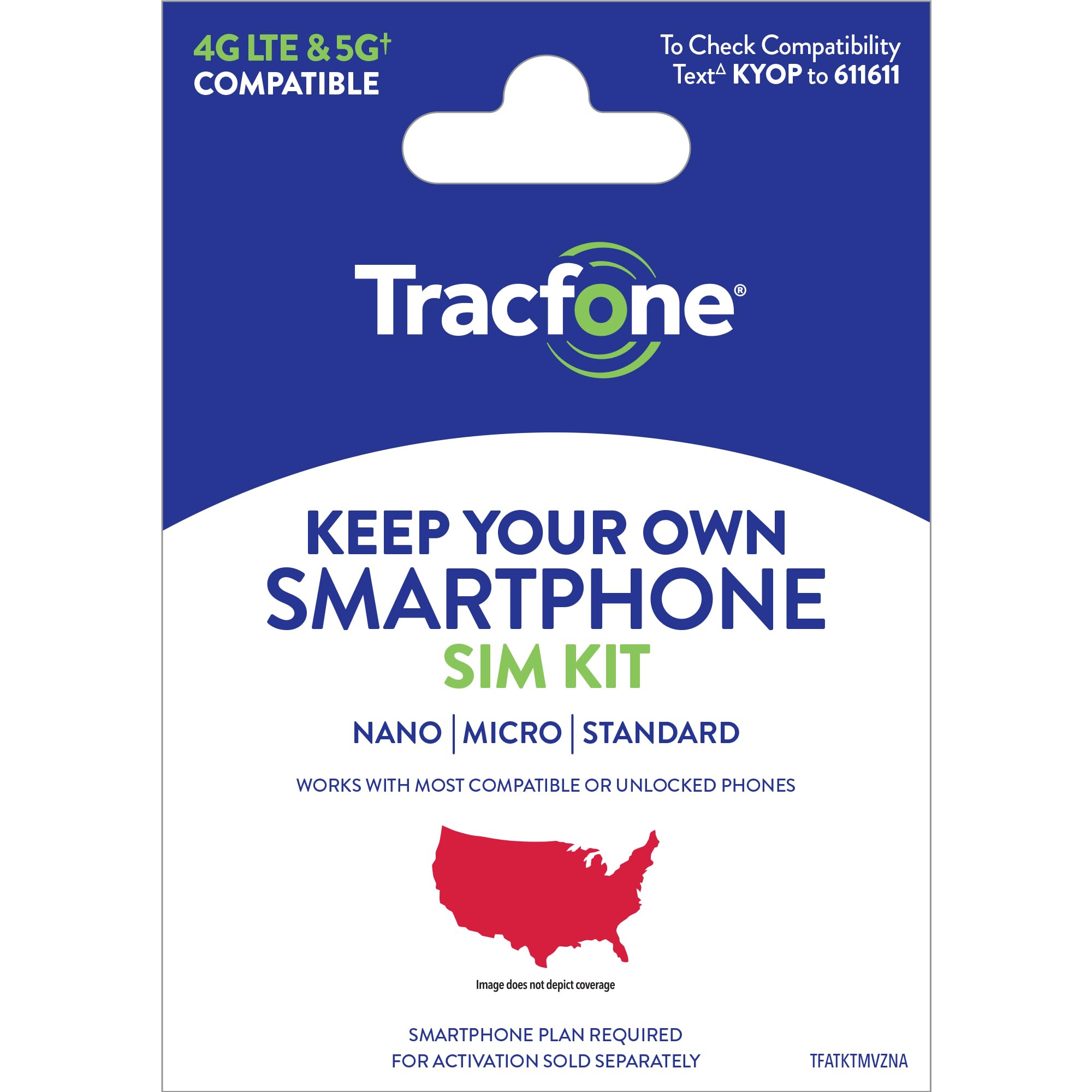 Tracfone Keep Your Own Phone CDMA Prepaid SIM Kit (Locked to Tracfone)