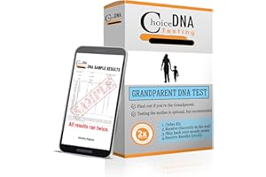 CHOICE DNA TESTING Grandparent DNA Home Test Kit - Includes one Grandparent & one Child. (at Home - for Personal Purposes Only) – Free Return Shipping to Lab, All Lab Fees Included - Results in 6 Business Days