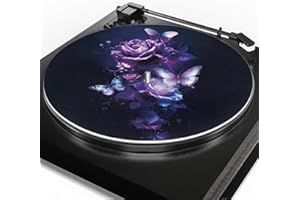 GLENLCWE Boho Mandala Felt Turntable Mat Platter Slipmat for 12" Vintage Record Player Antistatic Reduces Noise & Sounds