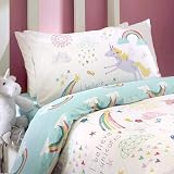 Bedlam Rainbow Unicorn-Duvet Cover Set Multicolour Single 2pc view 2