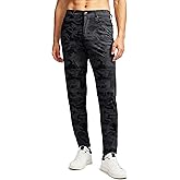 G Gradual Men's Stretch Golf Pants with 6 Pockets Slim Fit Dress Pants for Men Travel Casual Work (Grey camo, S)