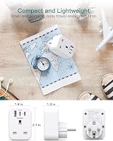 Addtam UK to EU Plug Adapter with 3 USB Ports Type E/F Schuko 3250W view 4