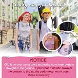 Pingko Walking Pedometer Step Counter Portable Fitness Tracker Pink view 5