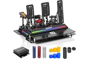 SIMSONN PRO X Ultra Sim Racing Simulator Pedals PC Load Cell HE Hydraulic Pedals (Pro X Ultra-P3-H3-Plate) - Windows