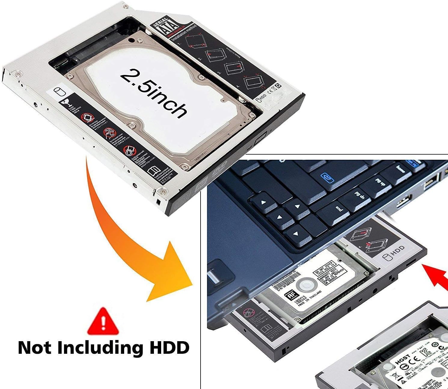 Deyoung 2nd Hdd Ssd Hard Drive Caddy For Lenovo Thinkpad Edge E50 E5 E535 E545 Hard Drive Accessories Hard Drive Enclosures