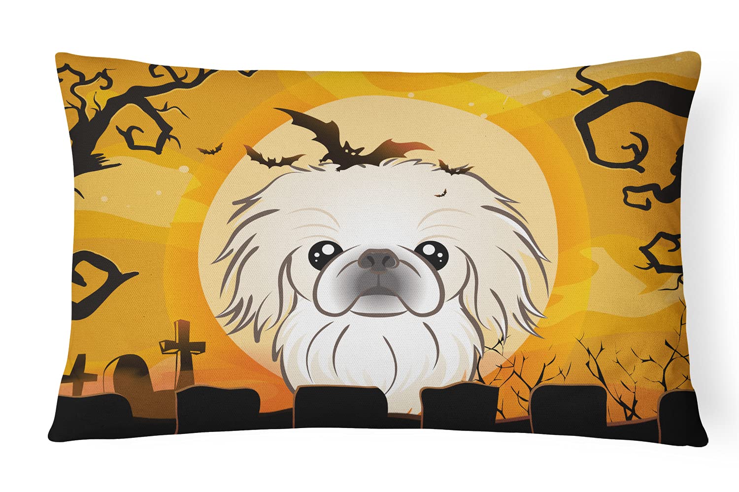 Caroline's Treasures Halloween Pekingese Fabric Decorative Pillow BB1779PW1216