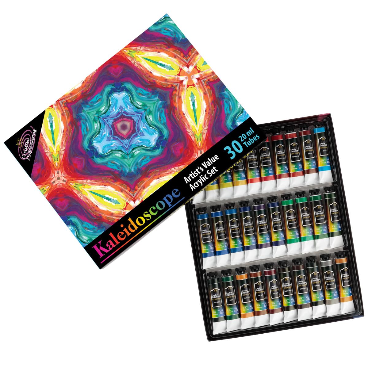 Creative Inspirations Acrylic Paint - Kaleidoscope Set - 20 mL Tube - Smooth & Creamy Consistency, Vibrant Pigmentation, Great Coverage for Artists - Clean Up with Soap & Water