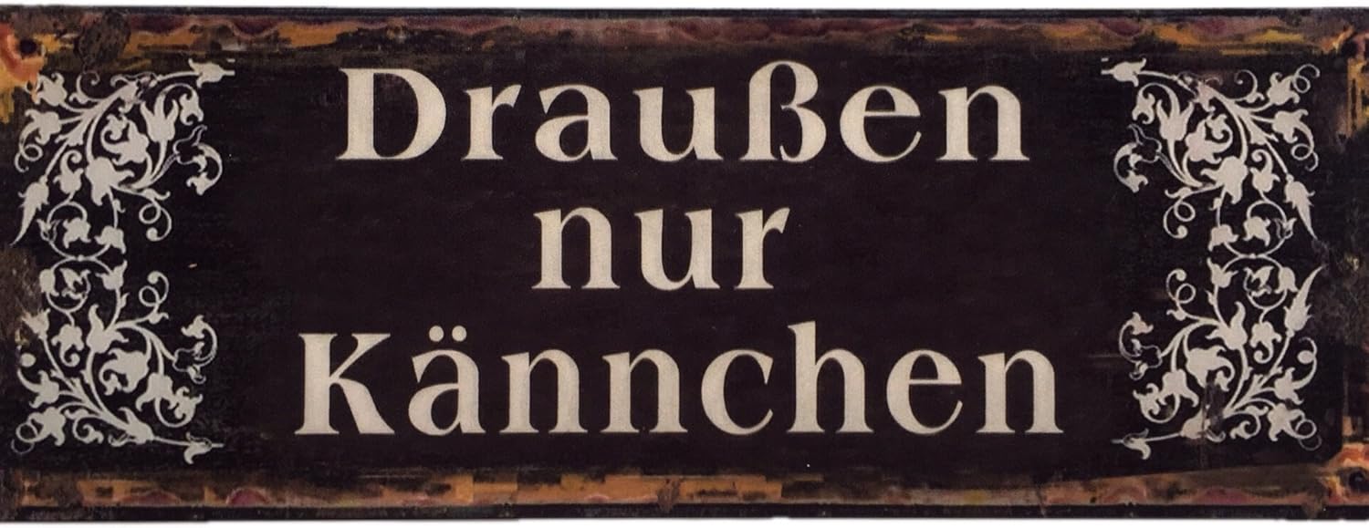 Blechschilder Blechschild Vintage Deko Schild Wandschild Antik Look Draussen Nur Kannchen Sammeln Seltenes Raizlatina Com Br