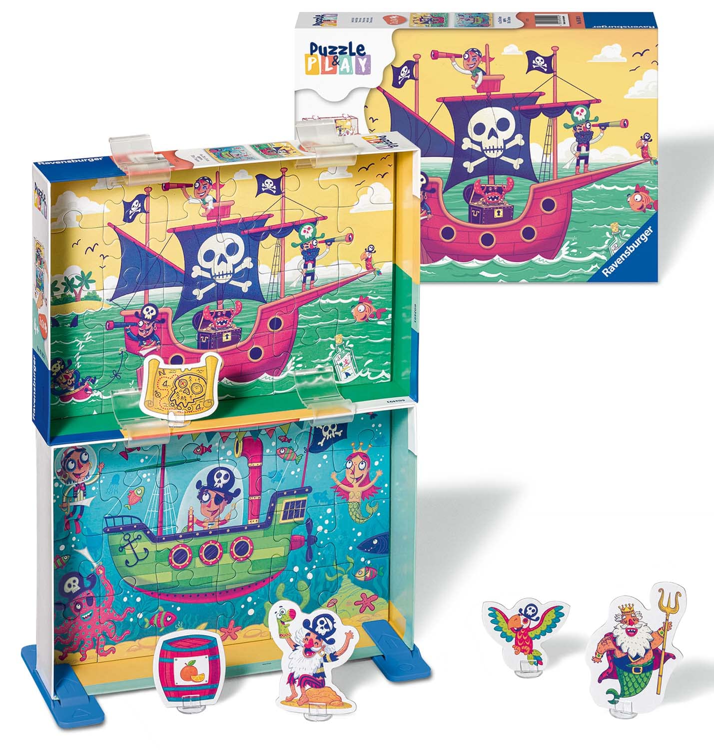 Ravensburger Land In Sight Puzzle & Play - Childrens Toys And Games For Kids Ages 4 Years Up - 2X 24 Piece Jigsaws