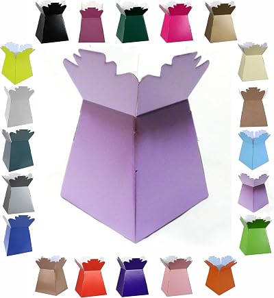 LARRYROO Glossy Vibrant Bouquet Box Lilac - Presentation Gift Box