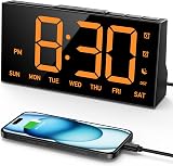GOLOZA Digital Alarm Clock with 4 Brightness Levels Dual Alarms USB Port 12/24H