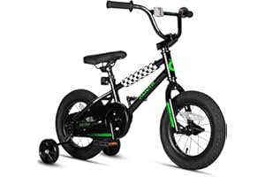 vollsch BMX Style Kids Bike for 2-8 Years Old Boys Girls Toddlers 12 14 16 Inches Bicycle with Training Wheels Coaster Brake, Multiple Color