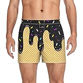JHKKU Men's Boxer Shorts, Cotton Boxers Underwear Soft Sleep Short Loose Boxers Button Fly S-XXL