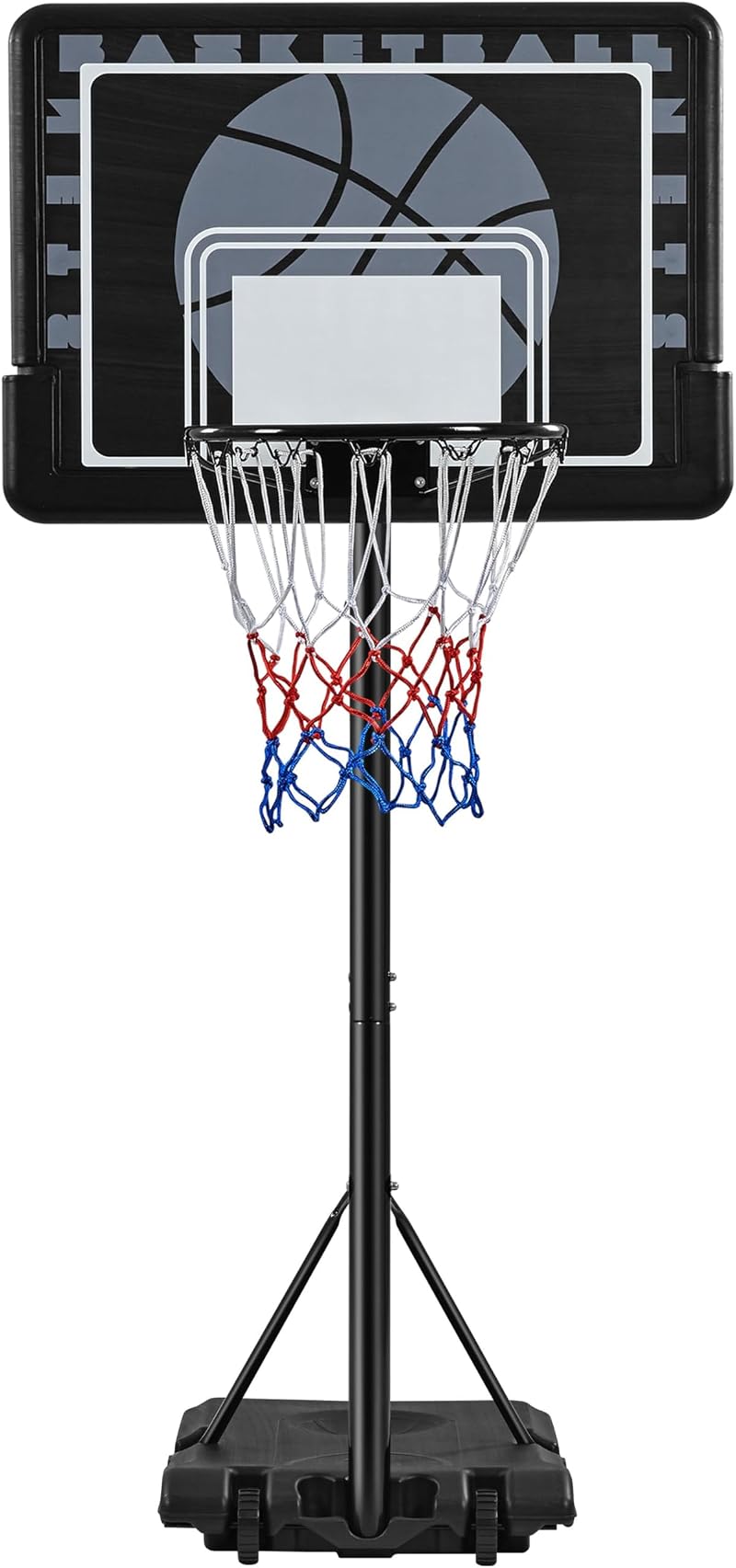 Yaheetech Portable Basketball Hoop Stand 7.7-8.7ft 32'' Backboard 2 Wheels