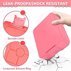 Howeemo Kids Leak-Proof Bento Lunch Box with 4