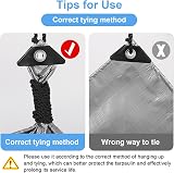 GKXLH Tarpaulin Waterproof Heavy Duty 3m x 6m Frost UV PE Plastic Tarp view 3