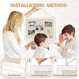 DOLLAR BOSS Cork Board Linen Double-Sided 30x40cm Wood Frame Wall Display Pin view 4