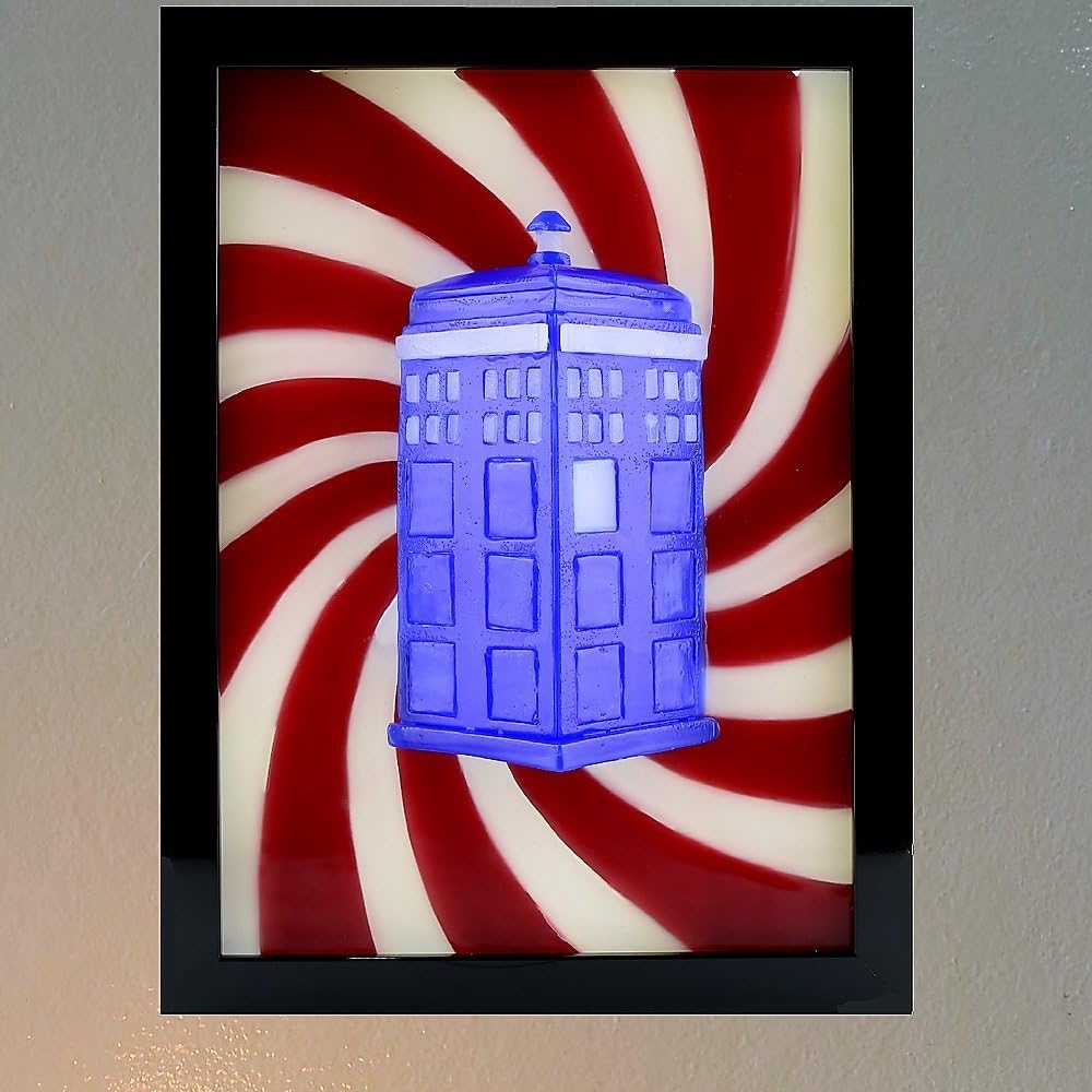 Dr Who Tardis in space time warp 3D led light box wax painting sculpture lamp