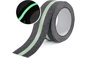 Reniteco Glow-in-The-Dark Anti Slip Traction Tape - 2" x 16.5Ft, Black - Enhance Safety on Wet Surfaces - Perfect for Stairs, Showers, Bathtubs